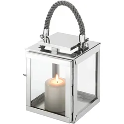 Laterne SEVILLA (BHT 13x23x13 cm) - silber - BHT 13x23x13 cm
