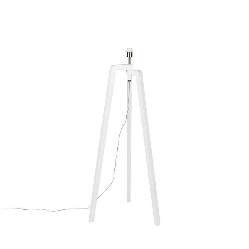 Qazqa Moderne Vloerlamp Wit - Hoogte: 60 cm