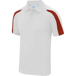 Awdis, Herren, Sportshirt, Contrast Cool Polo (XXL), Rot, Weiss, Mehrfarbig