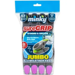 5x Minky Wäscheklammern Ju.SG Pegs 12St, Zubehör Bügeln + Wäschepflege, Blau