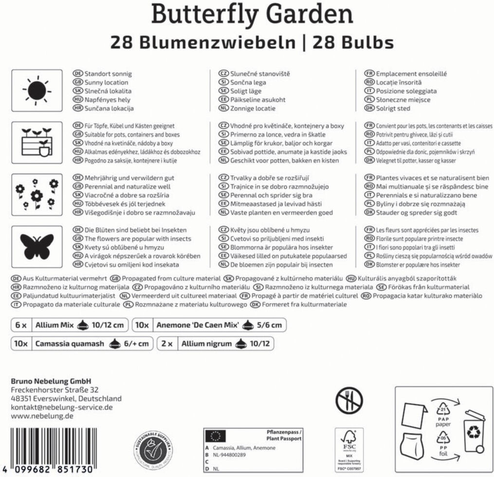 Kiepenkerl Herbstblumenzwiebelmischung Mega-Pack Butterfly Garden 28 Stück