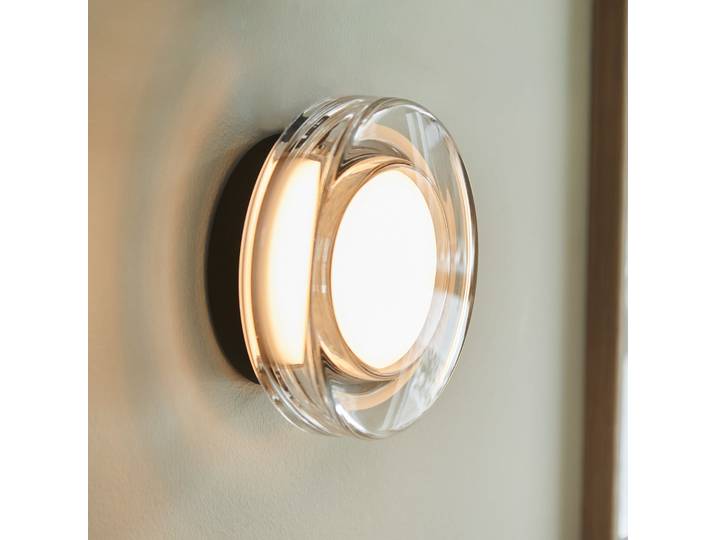 Applique murale LED Hugo, transparente, Ø 17 cm, IP65, CCT - LOOM DESIGN - Salon / séjour - Moderne - Plastique - À ampoule unique