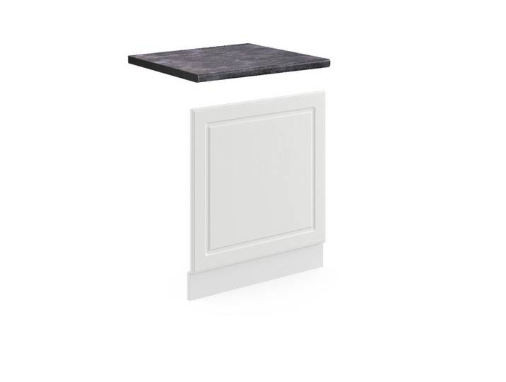 Vicco Frontblende R-Line Weiß Landhaus 60 cm, AP Anthrazit, Weiß, Weiß, Holzwerkstoff, Rechteckig, 60x57.2x60 cm, Küchen, Küchenmöbel, Küchenschränke, Küchenunterschrank