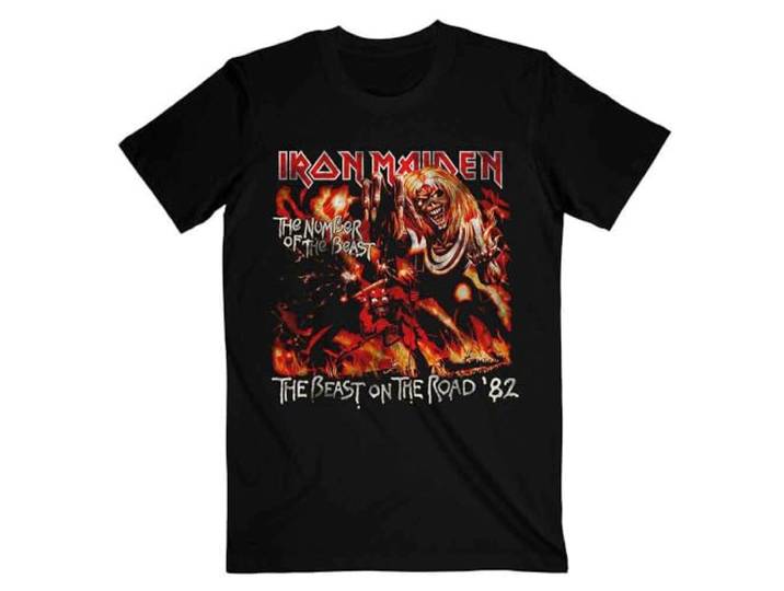 Iron Maiden T Shirt Number of the Beast The Beast On The Road Vintage nieuw S