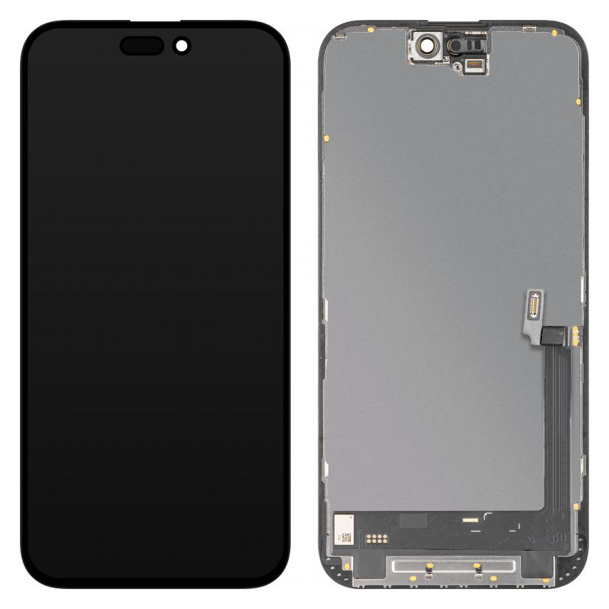 MP LCD Display Module fur Apple iPhone 16 Plus, Soft OLED FHD IC Movable Version, Aftermarket, Black (Display, Apple iPhone 16 Plus) (62484635)