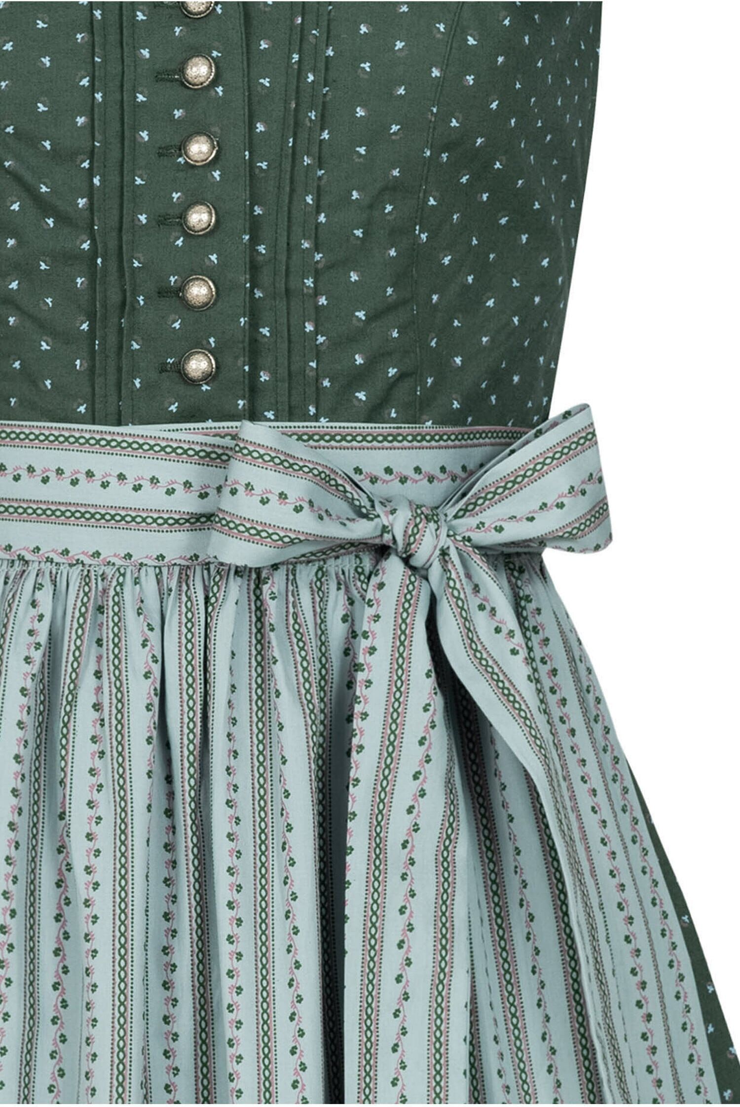 Dirndl NÜBLER "Dirndl Midi Jette", Damen, Gr. 38, EURO, grün, Obermaterial: 100% Baumwolle CO., Kleider Dirndl