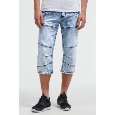 Jeansshorts CAMP DAVID, Herren, Gr. 31, Kurz, blau (acid blau), Denim/Jeans, Material: 45% Baumwolle, 28% Lyocell, 18% Polyester, 8% Viskose, 1% Elasthan, Zusatz: Enthält nichttextile Teile tierischen Ursprungs (Badge), Abriebeffekte, regular fit,...