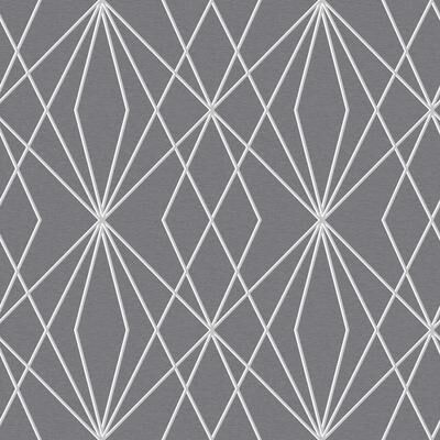 Transform Trellis Grey Peel and Stick Wallpaper