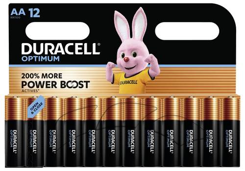 Duracell Optimum Mignon (AA)-Batterie Alkali-Mangan 1.5V 12St.