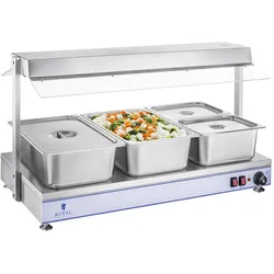 Royal Catering Warmhalteplatte - 4 Halogenlampen - 2.000 W
