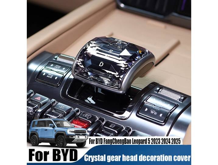 Accessoires de décoration intérieure pour voiture, pommeau de levier de vitesse en cristal pour console centrale modifiée, pour BYD FangChengBao Leopard 5 2023 2024 2025