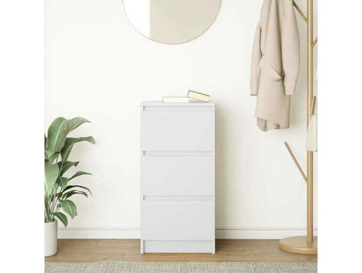 Bahut/Commode couloir - Blanc SWEETY Buffet blanc 37 5x35x76cm - bois d'ingénierie CL62485587615