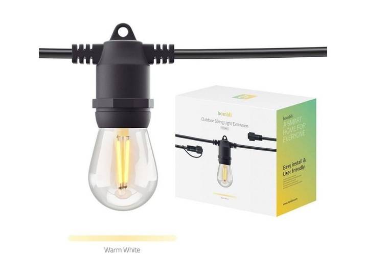 HOMBLI LED Gartenleuchte String Light 5m Verlängerung , schwarz (schwarz, transparent), 10, Leuchten, LED Gartenleuchte