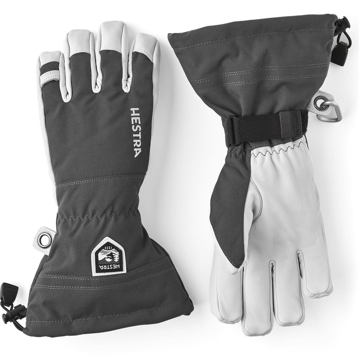Hestra Army Leather Heli Ski - 5 Finger grey (350) 5 30570-350-5