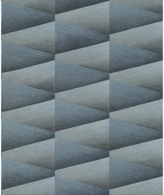 Advantage Shae Indigo Geo Wallpaper - 20.9 x 396 x 0.025