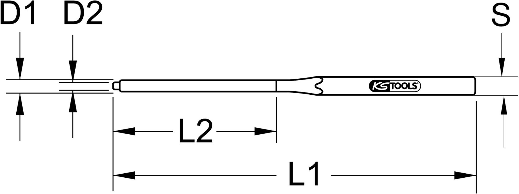 KS Tools Bremsklotz-Splintentreiber, 8-kant, Ø 6mm (162.0412)