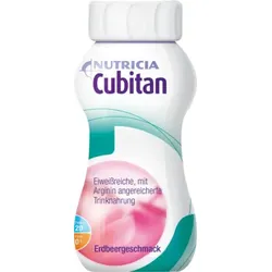CUBITAN Erdbeergeschmack Trinkflasche 4X200 ml