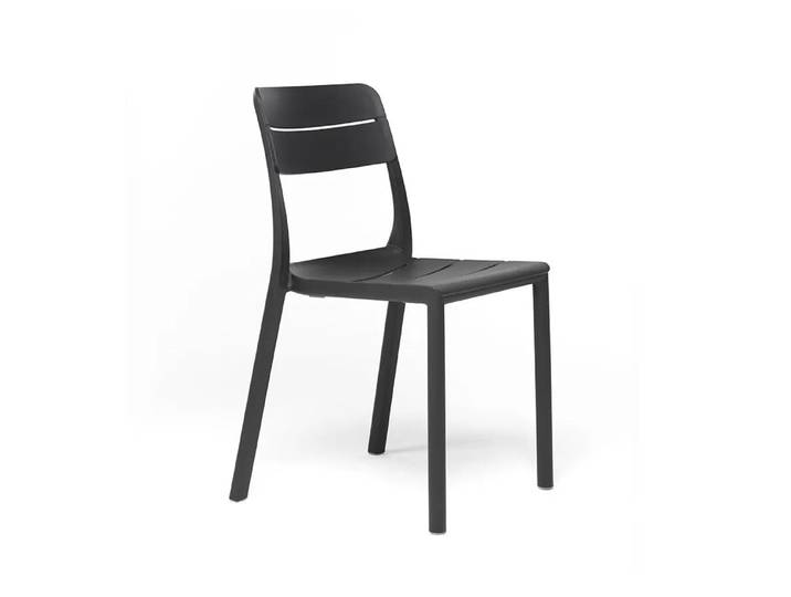 NARDI set de 4 chaises d'extérieur CASSIA BISTROT (Anthracite - Polypropylène PRV)