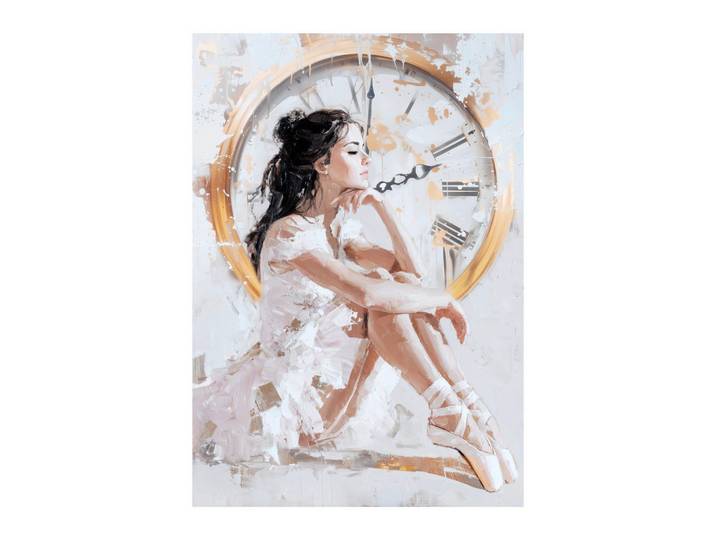 Leinwandbild, Mehrfarbig, Holz, Frauen, rechteckig, 70x100 cm, Fsc, Made in EU, einfache und schnelle Anbringung, gedruckt und veredelt mit Handmalerei, Bilder & Rahmen, Bilder, Leinwandbilder