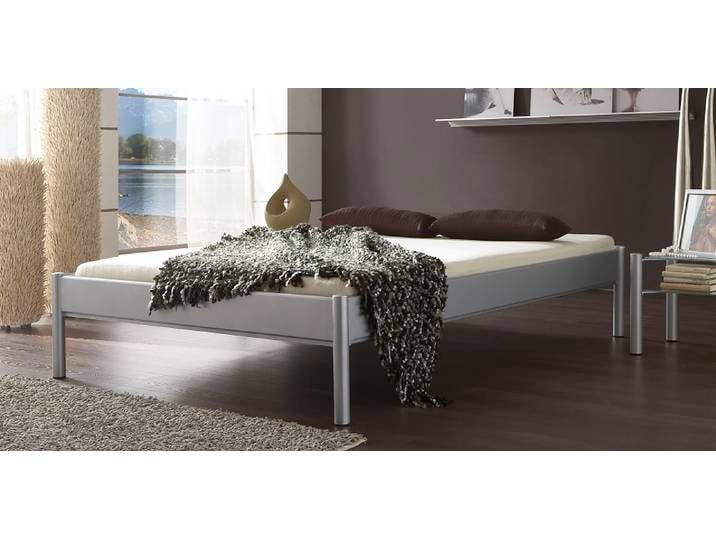 Metallbett Iris 3 , silber Struktur , 120x210