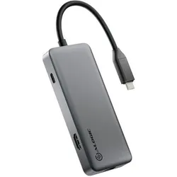 Alogic USB 4 SPARK 6-IN-1 HUB - WITH (USB-C, 6 Ports), Dockingstation + USB Hub, Grau