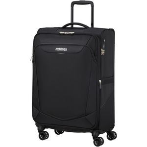 AmericanTourister Koffer Summerride Spinner M exp. schwarz, Weichschale, 4 Rollen, 70 Liter, 43 x 69 x 29cm