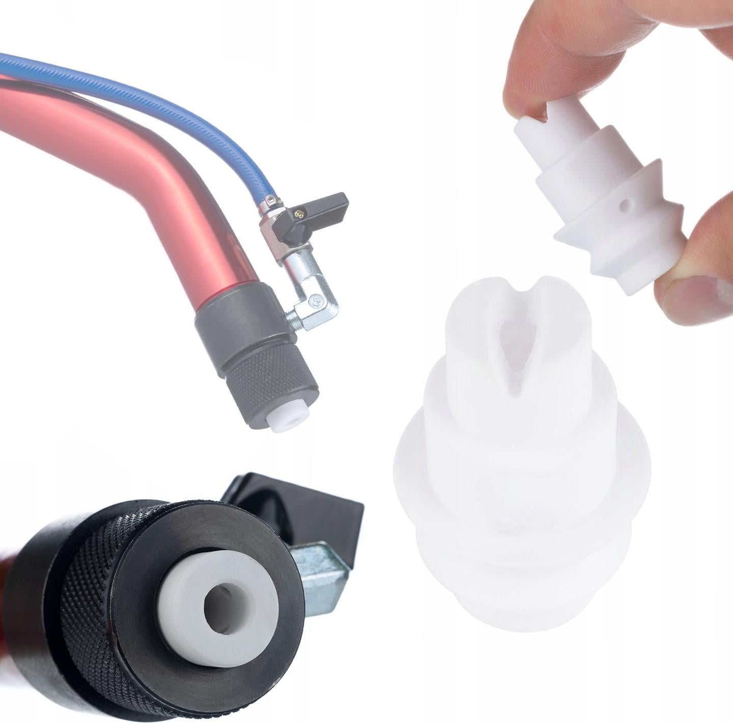 ROSFIX Spuitmond V1 Keramische Precisie 10 mm Slijtvast voor Spuitpistool Pleisterwerk