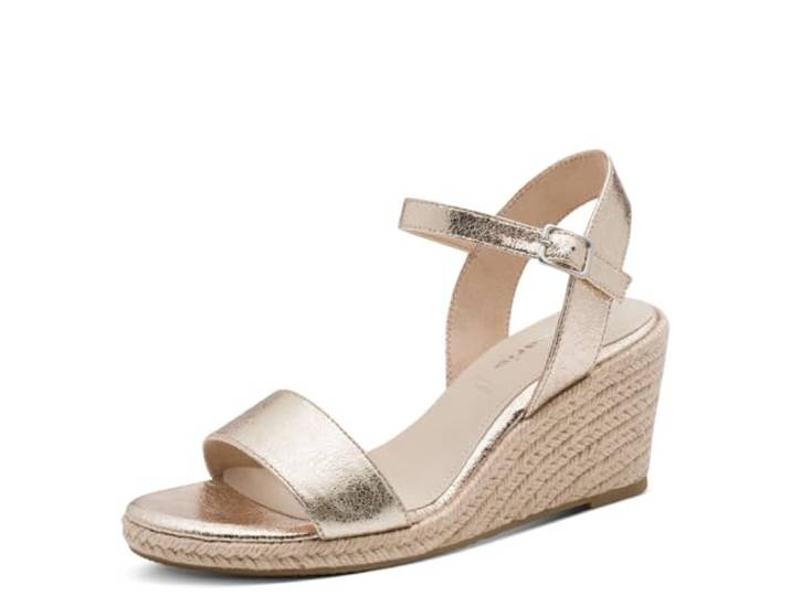 Tamaris Dames 1-28300-42 sleehaksandalen, lichtgoud, 36 EU, goud (lichtgoud), 36 EU