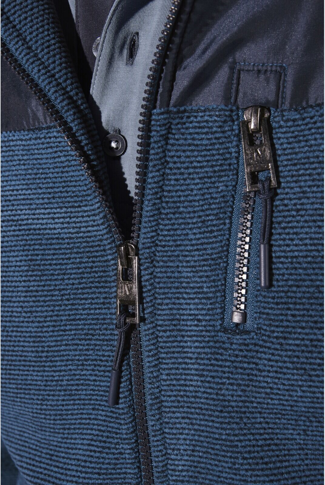 Sweatjacke JAN VANDERSTORM "Fleecejacke JORVIK", Herren, Gr. 3XL, blau, Obermaterial: 100% Polyester COOLMAX PES(Coolmax)., Sweatjacken Sweatjacke