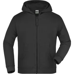 James & Nicholson Kinder Kapuzenjacke Sweatjacke JN059K black XS