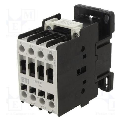 Eti Polam Leistungsschütz CEM18.10-230V-50/60Hz 18A 3P 230V AC 1NO 0R - 004644123 (004644123)