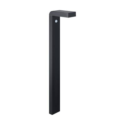EGLO Stehlampe "BARACCONI Stehlampe, Alu, Kunststoff, IP44, Solar, Außenlampe, Lampe", schwarz (schwarz satiniert), 18, H: 80cm, 1 Stk., Leuchten, Stehleuchte, L9 x B20 x H80 cm, schwarz, 18X0,2W inkl., Stehlampe
