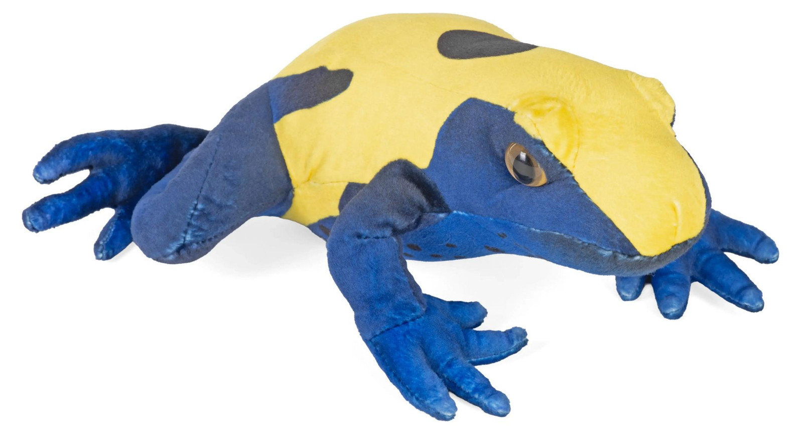 Wild Republic Kuschelfrosch Junior knuffel, pluche, blauw/geel/zwart, 38 cm