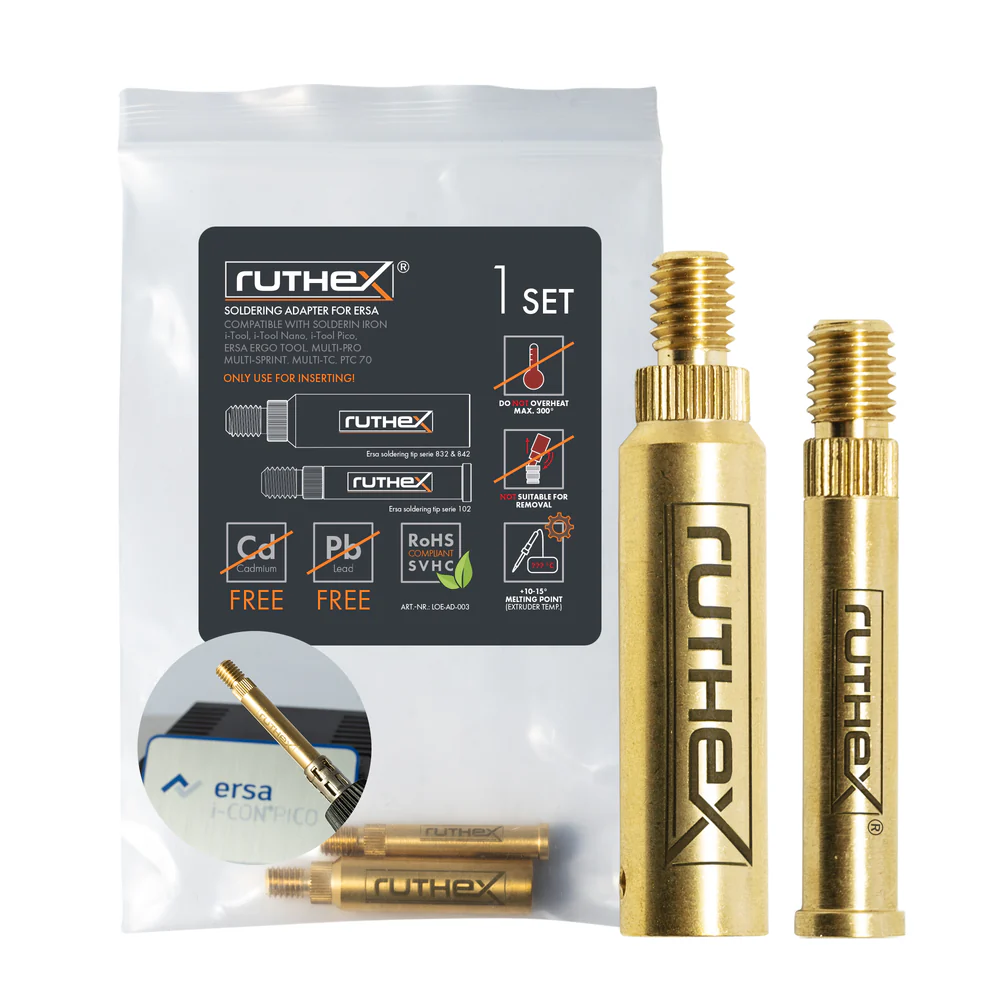 Ruthex ERSA series 832, 842 & 102 - i-Tool Pico, PTC 70 compatible Soldering Tips Adapter LOE-AD-003