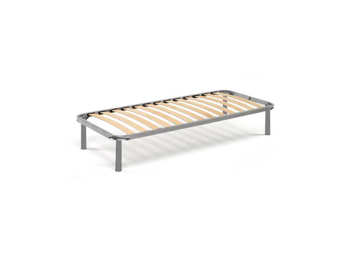 Sommier simple effet bois gris 190x190 cm