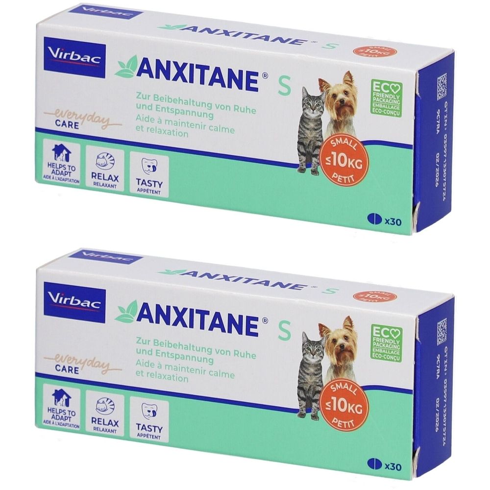 Anxitane S Tabletten f.Hunde/Katzen <10 kg 2x 2x30 St