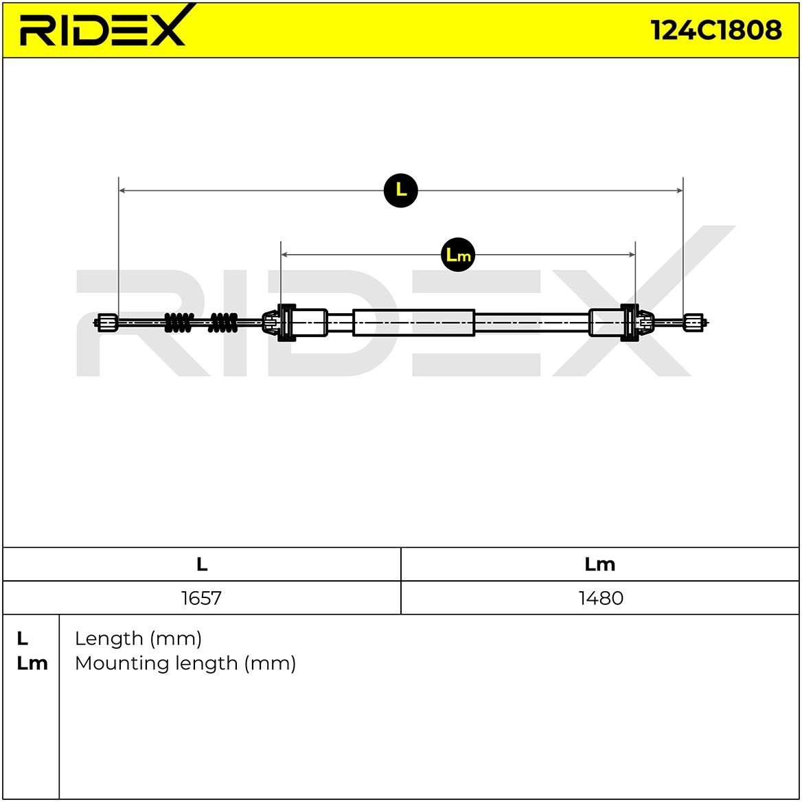 RIDEX 124C1808 Handbrake cable