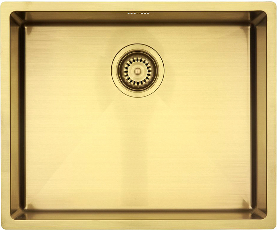 LAVABO Spüle KUBUS 500 soft in GOLD / SAND - Ausschnittmaße: 515 x 415 / Edelstahlspüle