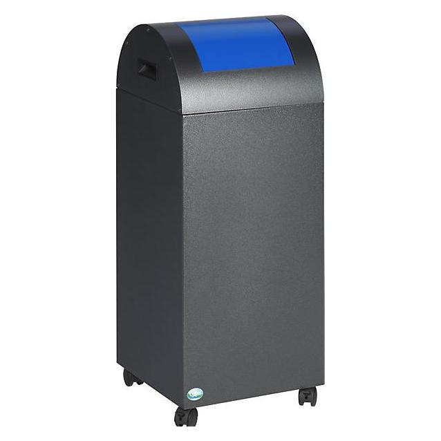 VAR Selbstlöschende Wertstoffsammler, 60l, 320x800x320mm, antiksilber, Klappe silber (60 l) (21002)