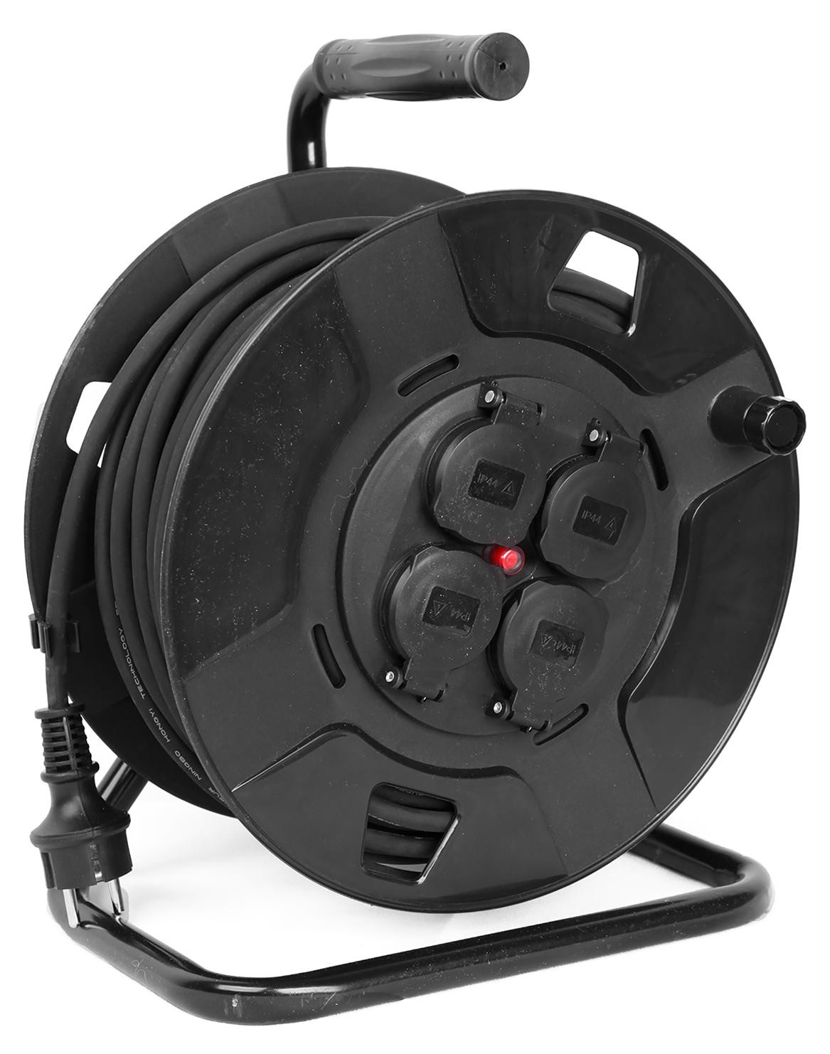 Mojawo Kabelhaspel 10 meter met verlengkabel, IP44 en thermische beveiliging, 230V