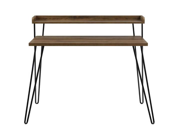 Haven-bureau Avec 1 Étagère En Effet Noyer Marron
