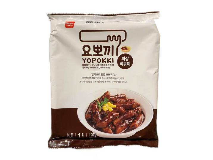 Yopokki Gebakken Rijstcakes met Gebakken Bonenpasta-smaak (verpakt) 120 g