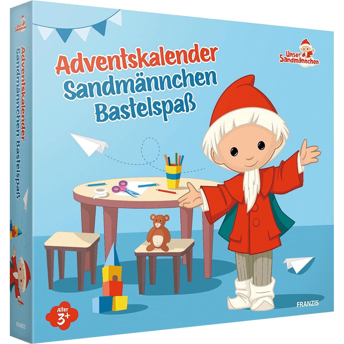 Franzis Adventskalender Sandmännchen met 24 knutselprojecten en voorleesverhalen voor kinderen vanaf 3 jaar