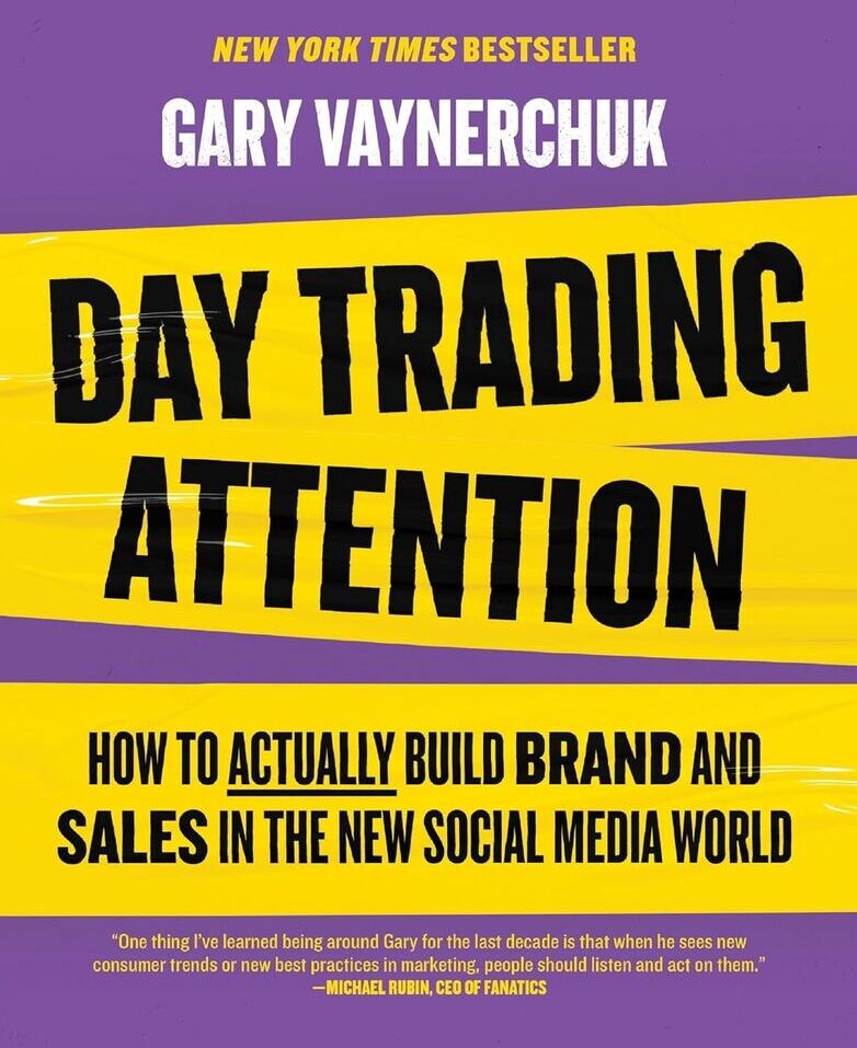 Harper Business Day Trading Attention & Jab Jab Jab Right Hook by Gary Vaynerchuk - Hardcover 2 Book Marketing Set - Business Strategy & Social Media Advertising