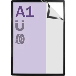 Magnetrahmen A1, selbstklebend schwarz, Hart-PVC