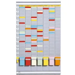 Jalema, Präsentationstafel, Wochenplantafelset mit 35 Schlitzen