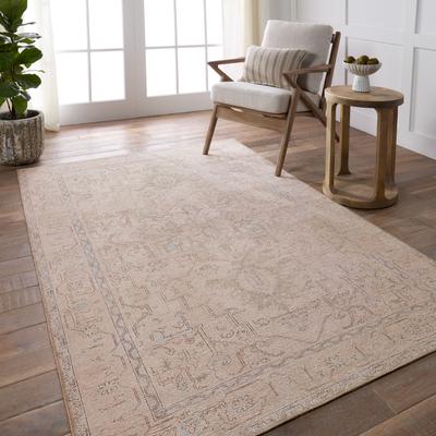 Juniper Home Kalina Machine Washable Medallion Beige/Light Blue Rug