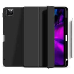 eSTUFF MIAMI Pencil Case für das iPad Pro 11" (2024/2025) - Black PU leather/Clear