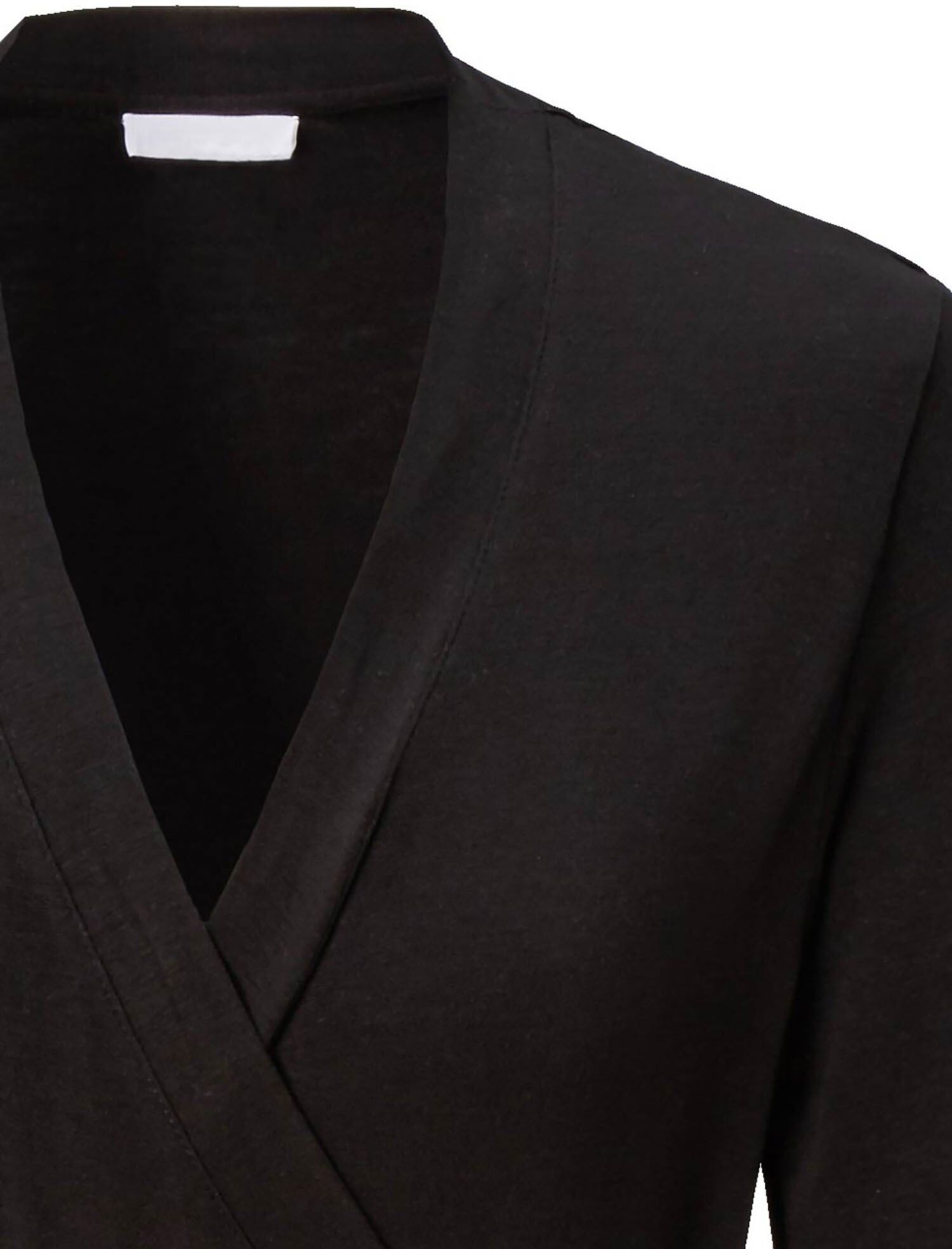 Morgenmantel SASSA "Damen Morgenmantel Casual Comfort", Damen, Gr. 46, schwarz, Viskose, Kleider