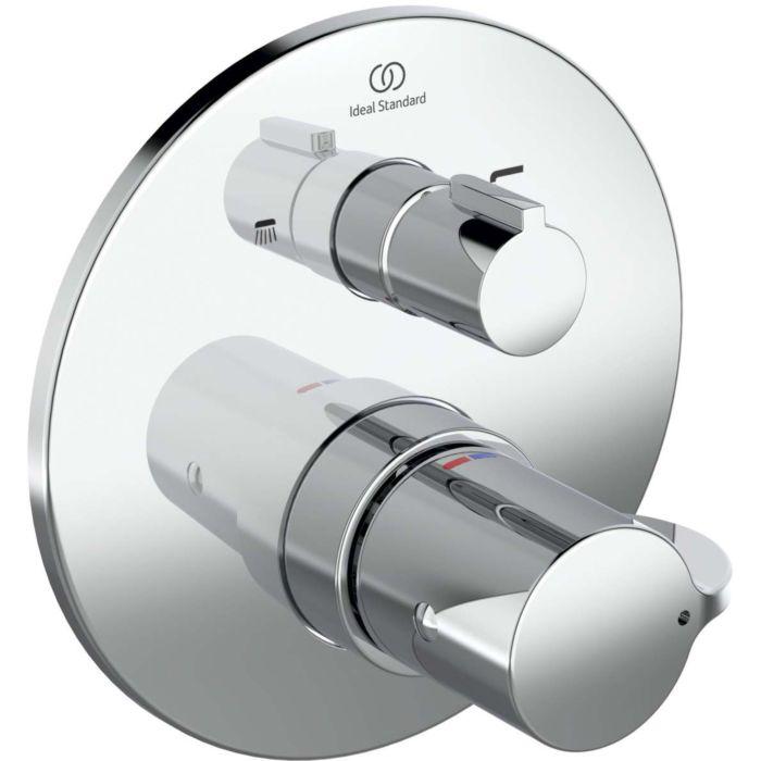 Ideal Standard CeraPlus 2 Fertigmontageset A6869AA für Unterputz-Wannen-Thermostat, mit thermischer Desinfektion, chrom